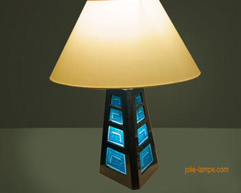 a cardboard lamp